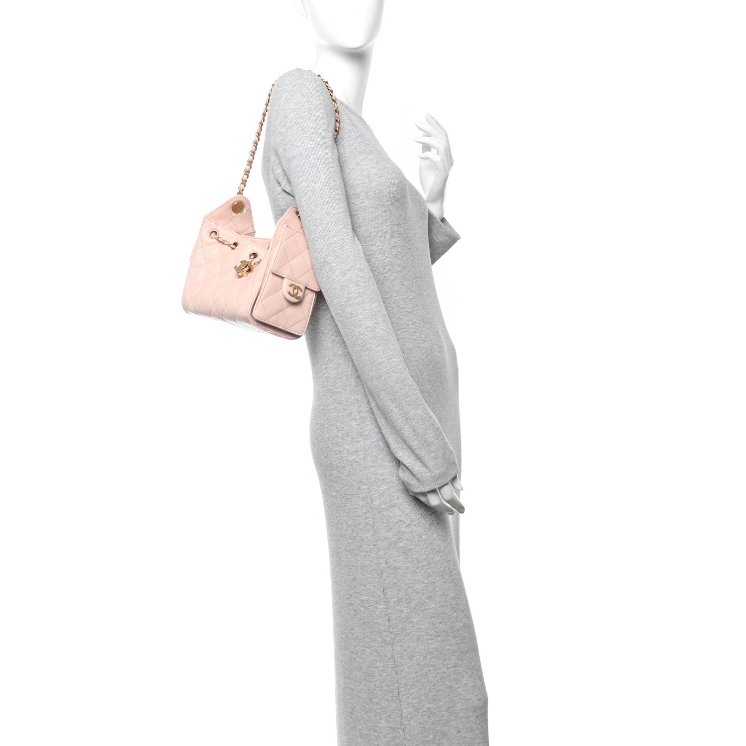 Chanel Caviar Quilted Mini Chanel 25 Handbag Light Pink