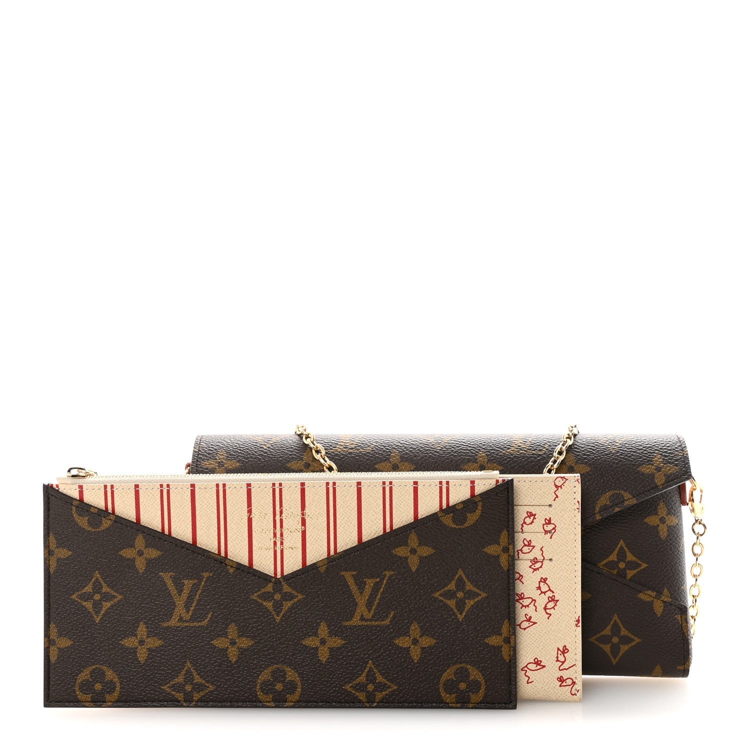 Louis Vuitton Monogram Grace Coddington Kirigami Organizer On Chain Beige