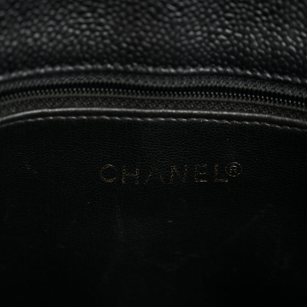 Chanel Caviar CC Flap Shoulder Bag Black