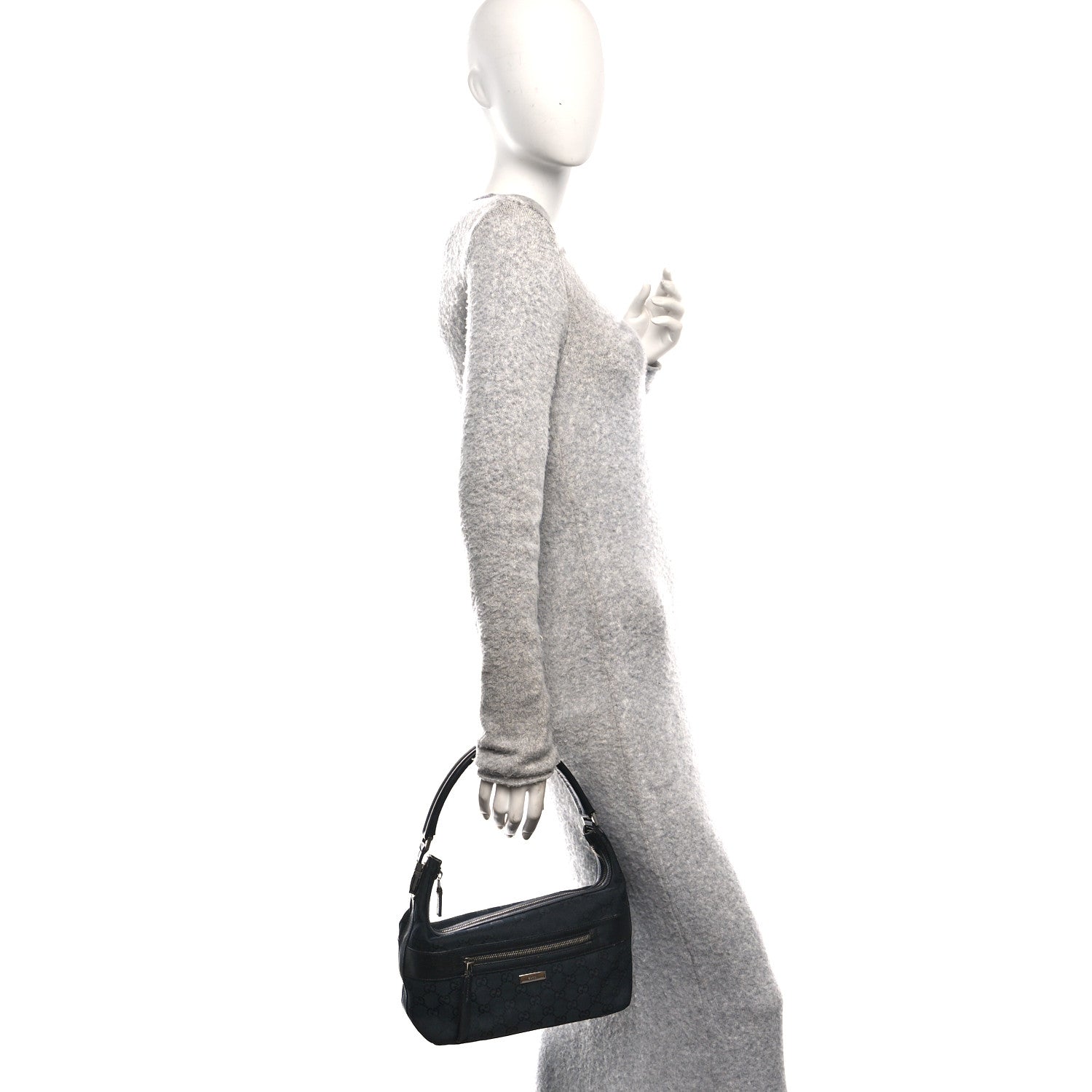 Gucci GG Canvas Monogram Shoulder Bag Black