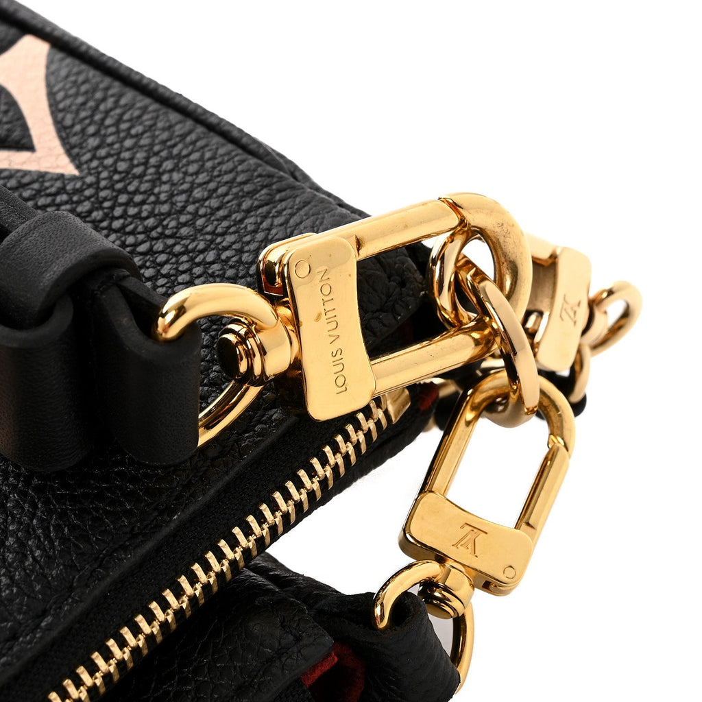 Louis Vuitton Empreinte Monogram Giant Multi Pochette Accessories Black Beige