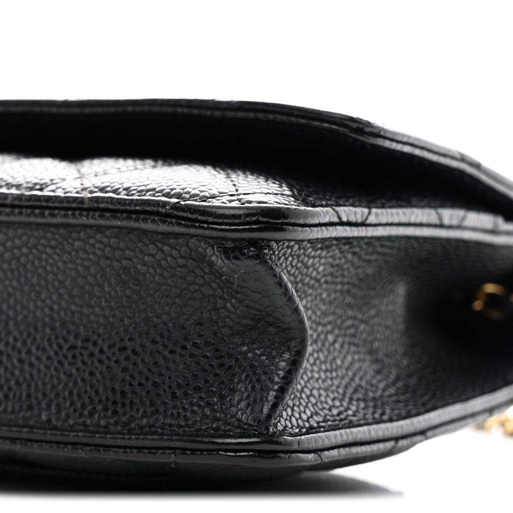 Chanel Caviar Quilted Wallet on Chain WOC Black