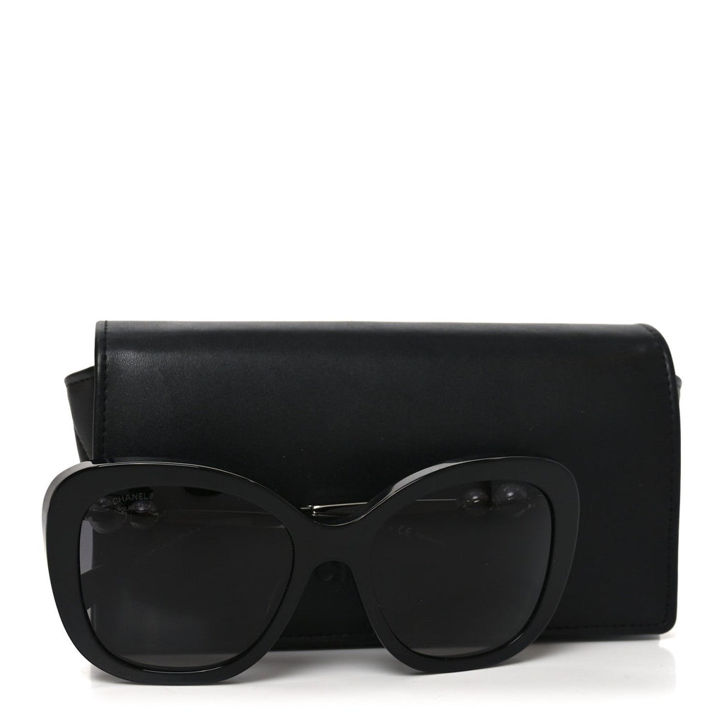 Acetate Polarized Butterfly Winter Pearl Sunglasses 5339-H-A Black