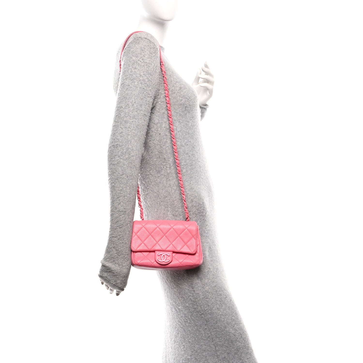Chanel Caviar Quilted Mini Incognito Square Flap Pink