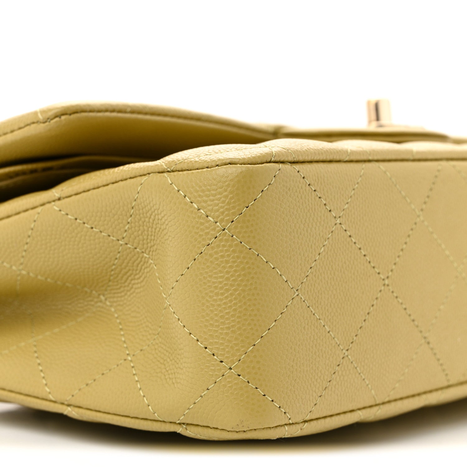 Chanel Caviar Quilted Medium Double Flap Light Green