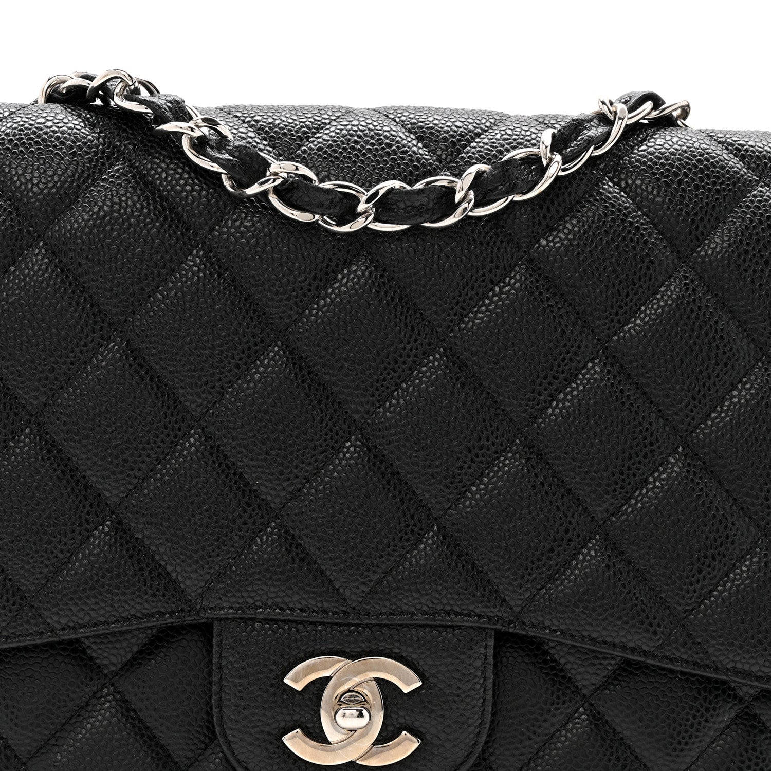 Chanel Caviar Quilted Jumbo Single Flap Black