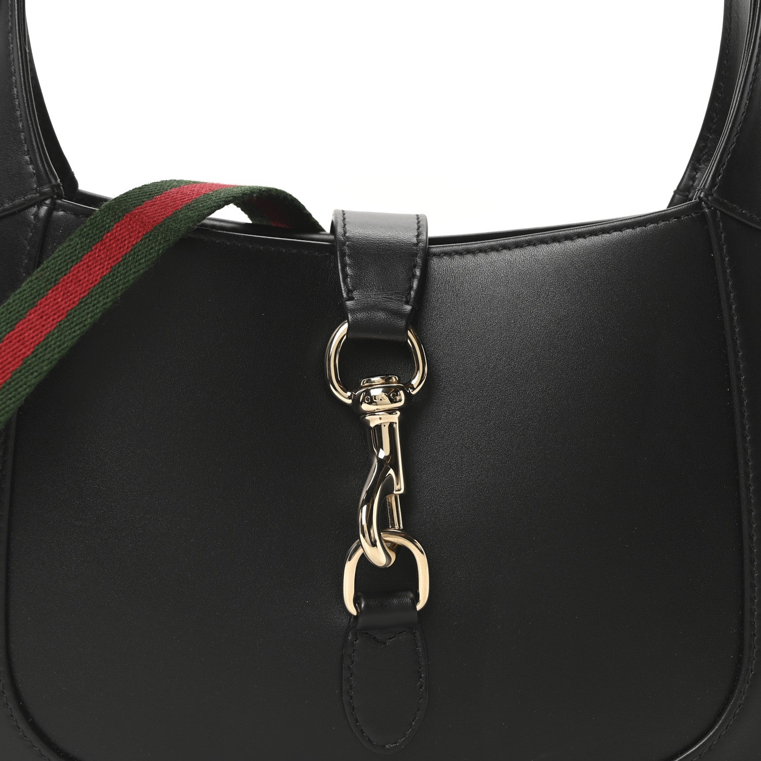 Gucci Calfskin Small Jackie Shoulder Bag Black