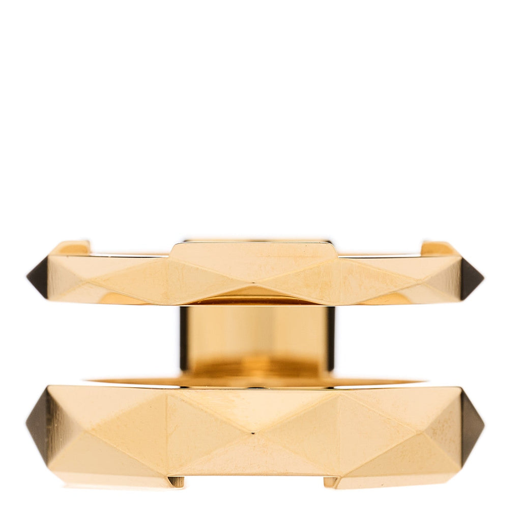 Gucci 18K Yellow Gold Link to Love Double Ring 57 8