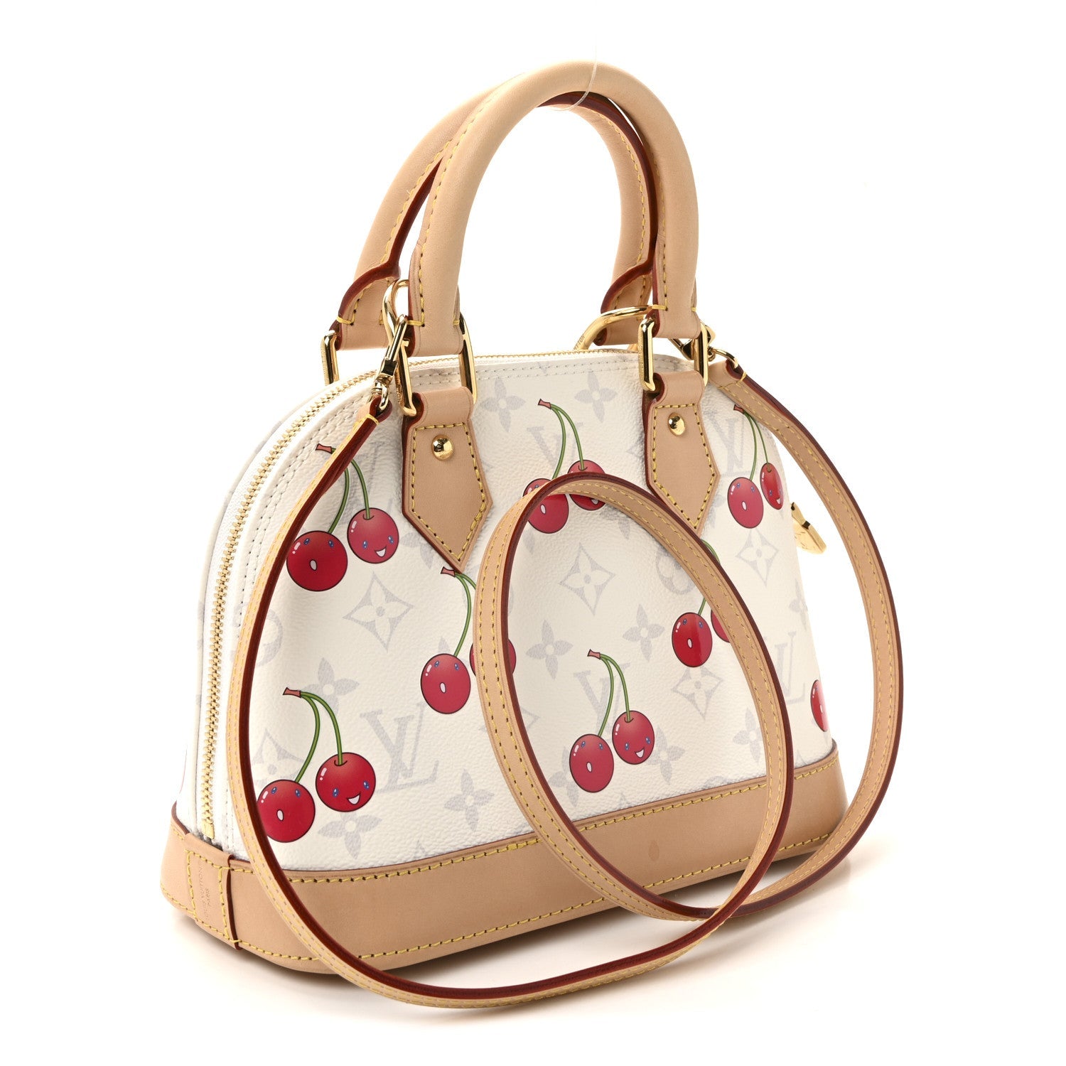 Louis Vuitton LV X TM Monogram Cerises Alma BB White