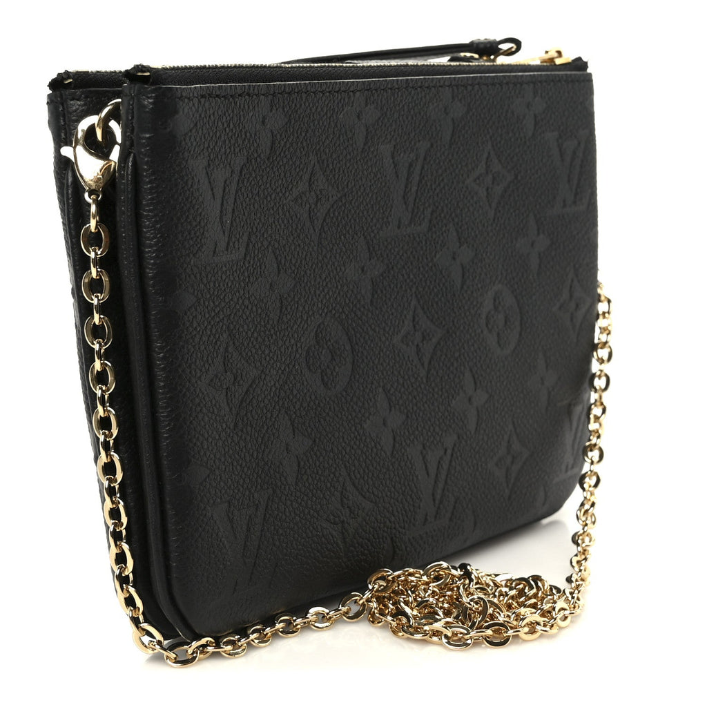 Louis Vuitton Empreinte Double Zip Pochette Black