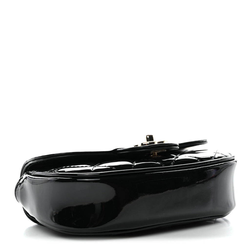 Chanel Patent Calfskin Quilted Mini Flap Black