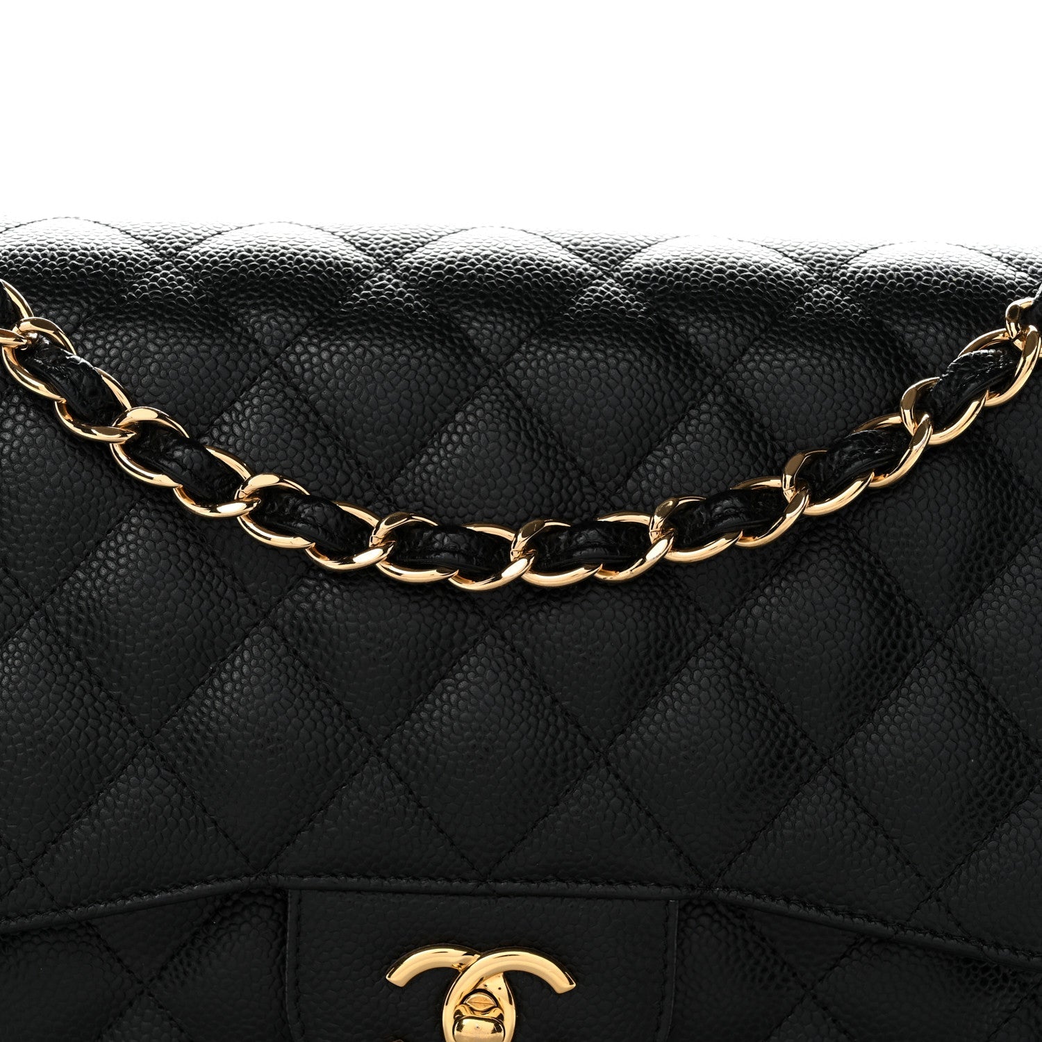 Chanel Caviar Quilted Jumbo Double Flap Black