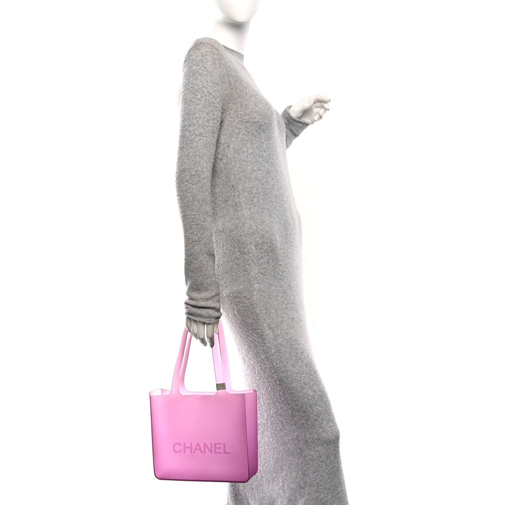 Chanel Jelly Rubber Tote Purple