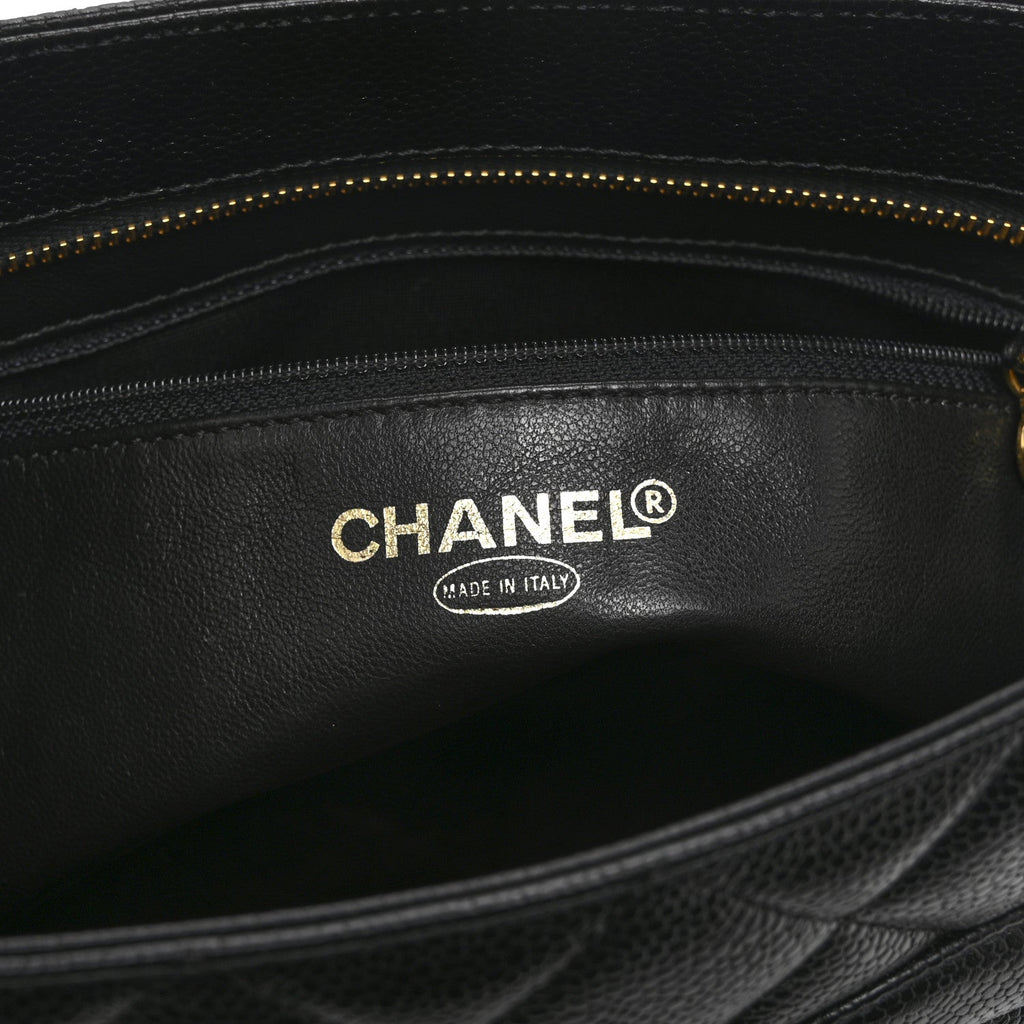 Chanel Caviar Quilted Medallion Tote Black