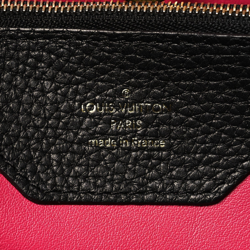 Louis Vuitton Taurillon Capucines GM  Black Fuchsia