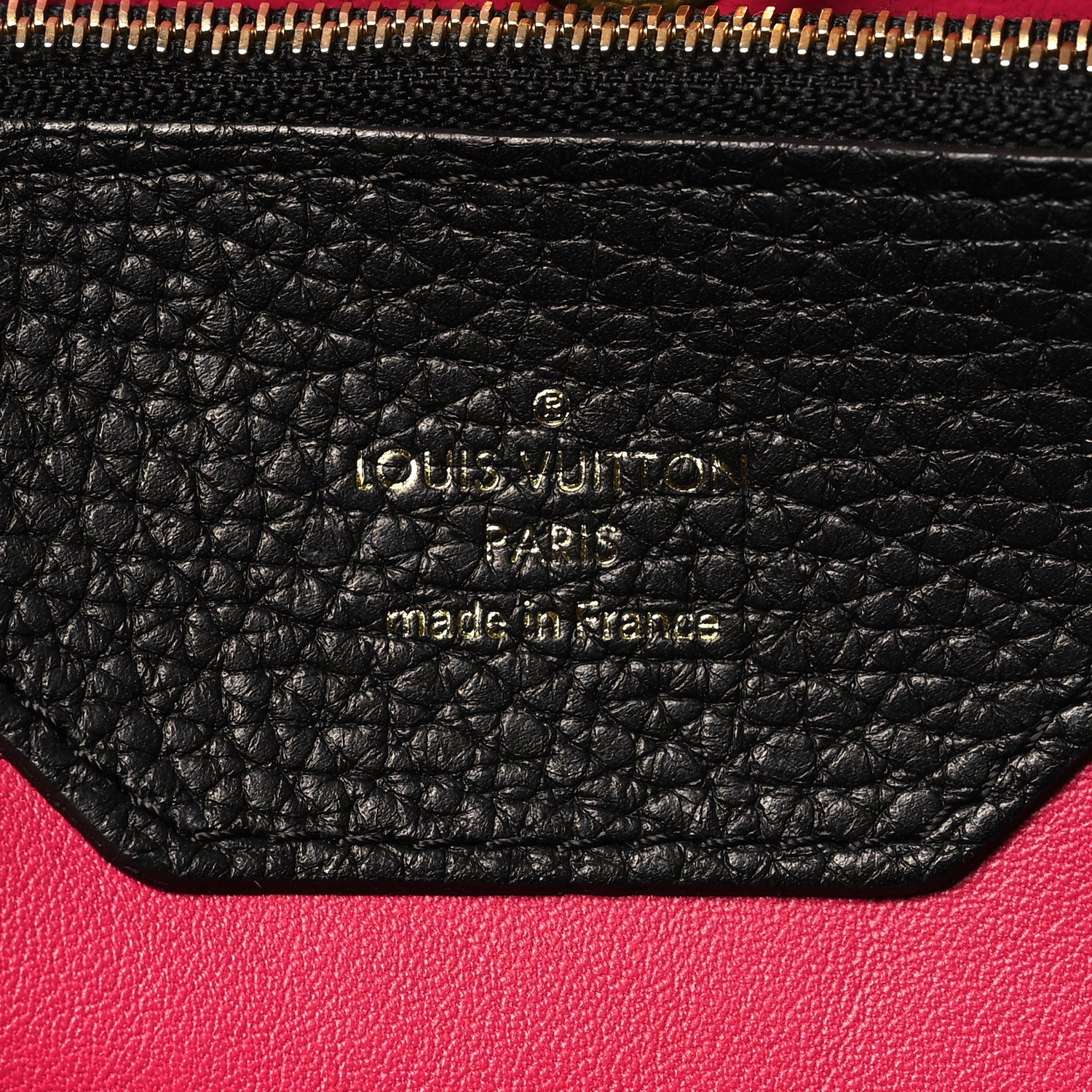Louis Vuitton Taurillon Capucines GM  Black Fuchsia