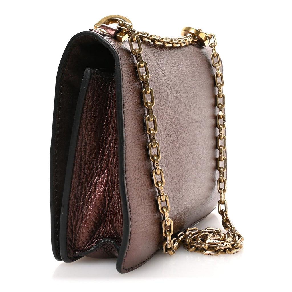 Christian Dior Metallic Calfskin J'Adior Chain Flap Bag Noisette
