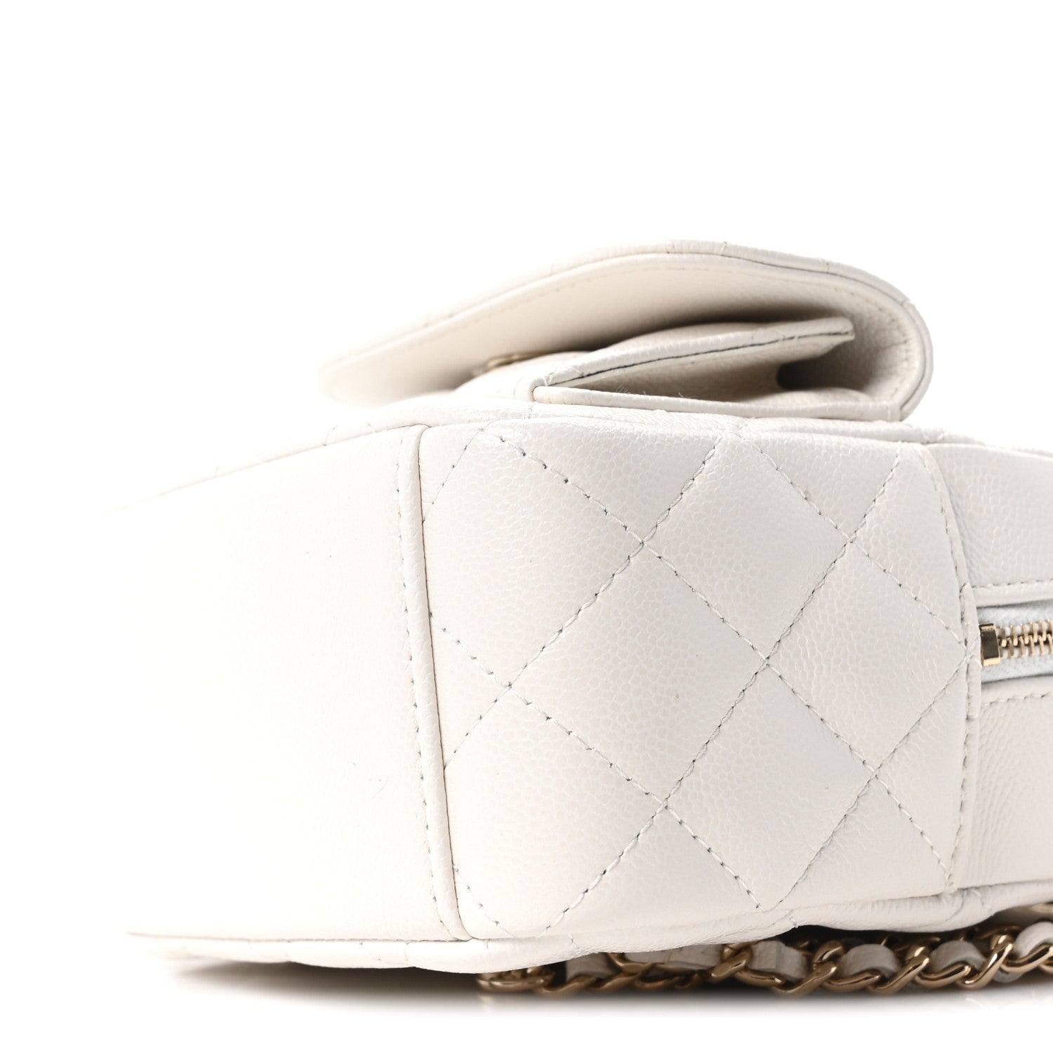 Chanel Caviar Quilted CC Mini Classic Backpack White
