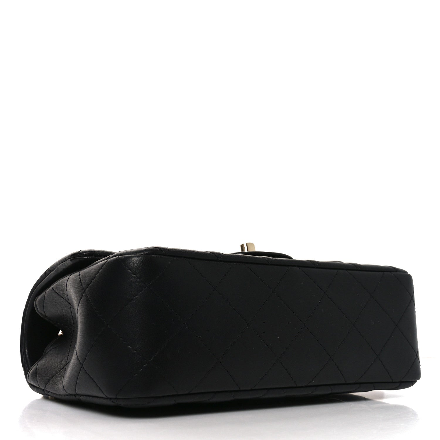Chanel Lambskin Quilted Mini Rectangular Flap Black