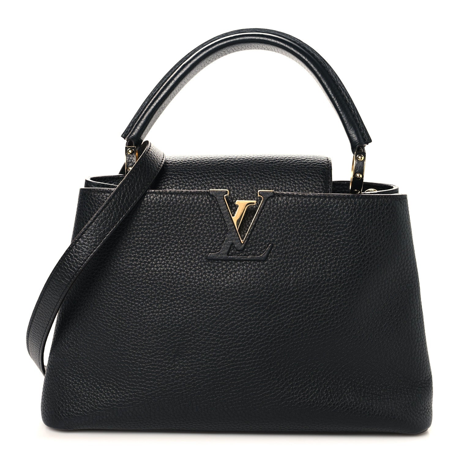 Louis Vuitton Taurillon Capucines PM Black