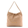 Chanel Shiny Calfskin Quilted Chanel 22 Beige