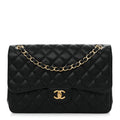 Chanel Caviar Quilted Jumbo Double Flap Black