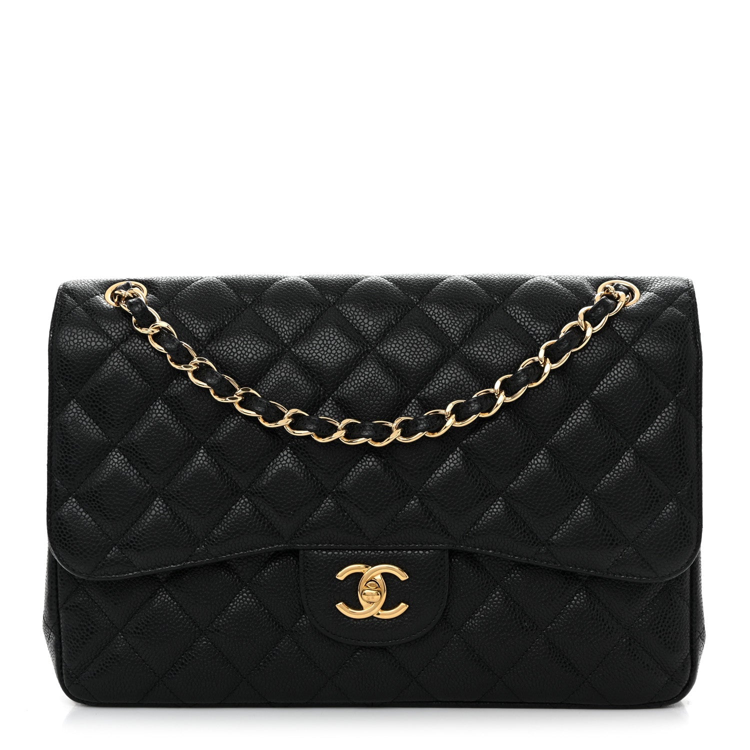 Chanel Caviar Quilted Jumbo Double Flap Black