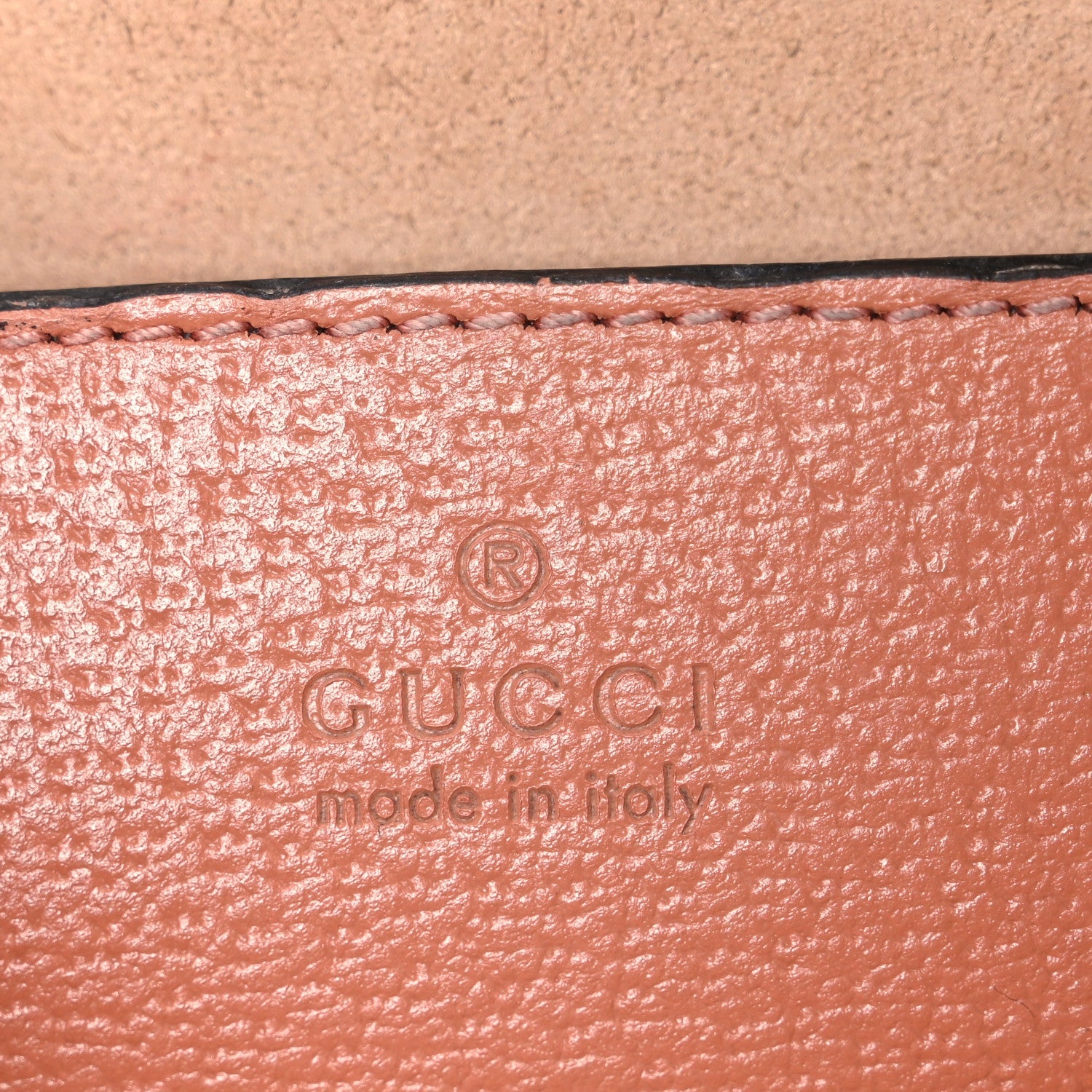 Gucci Monogram Textured Dollar Calfskin Small Ophidia Dome Shoulder Bag Cloche Rose Pink