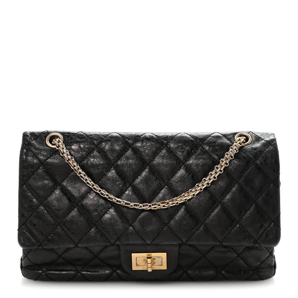 Chanel Aged Calfskin Quilted 2.55 Reissue 227 Flap Black