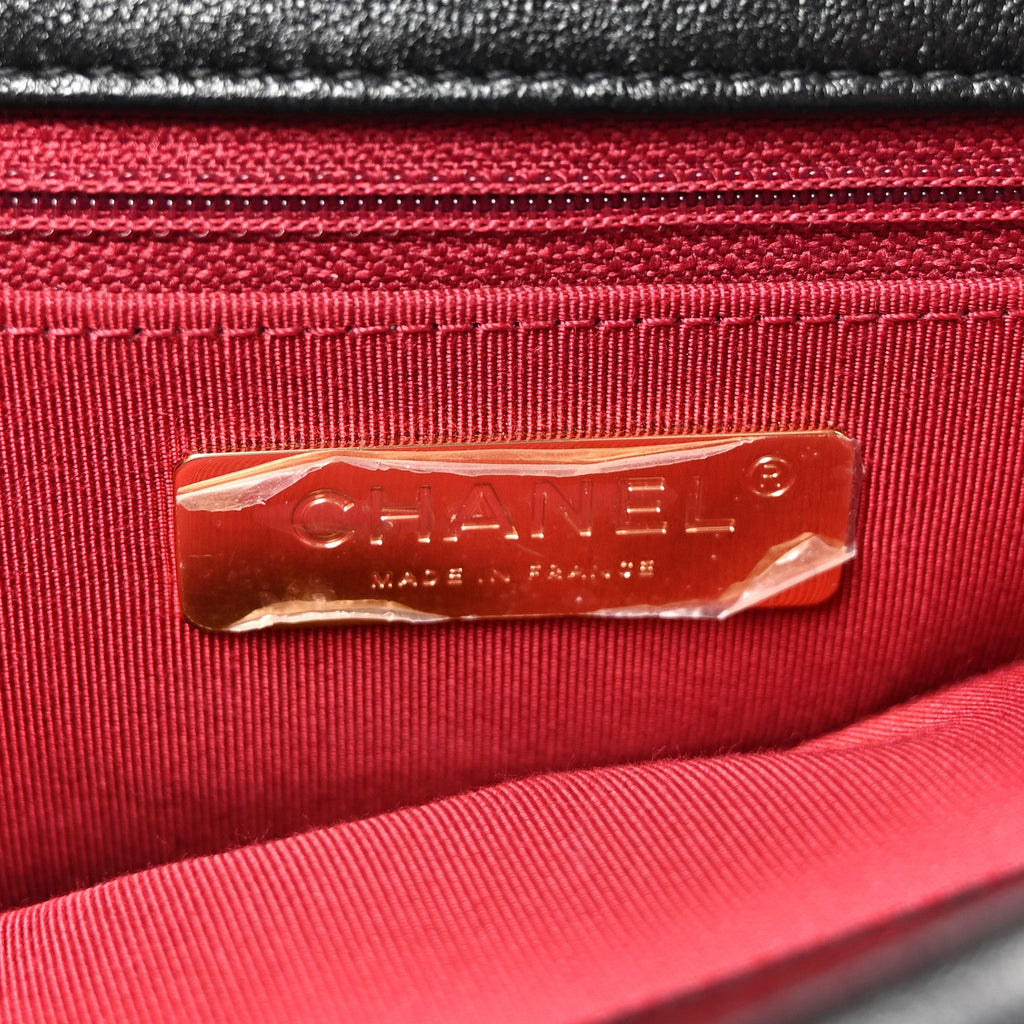 Chanel Goatskin Quilted Large Chanel 19 Flap Black