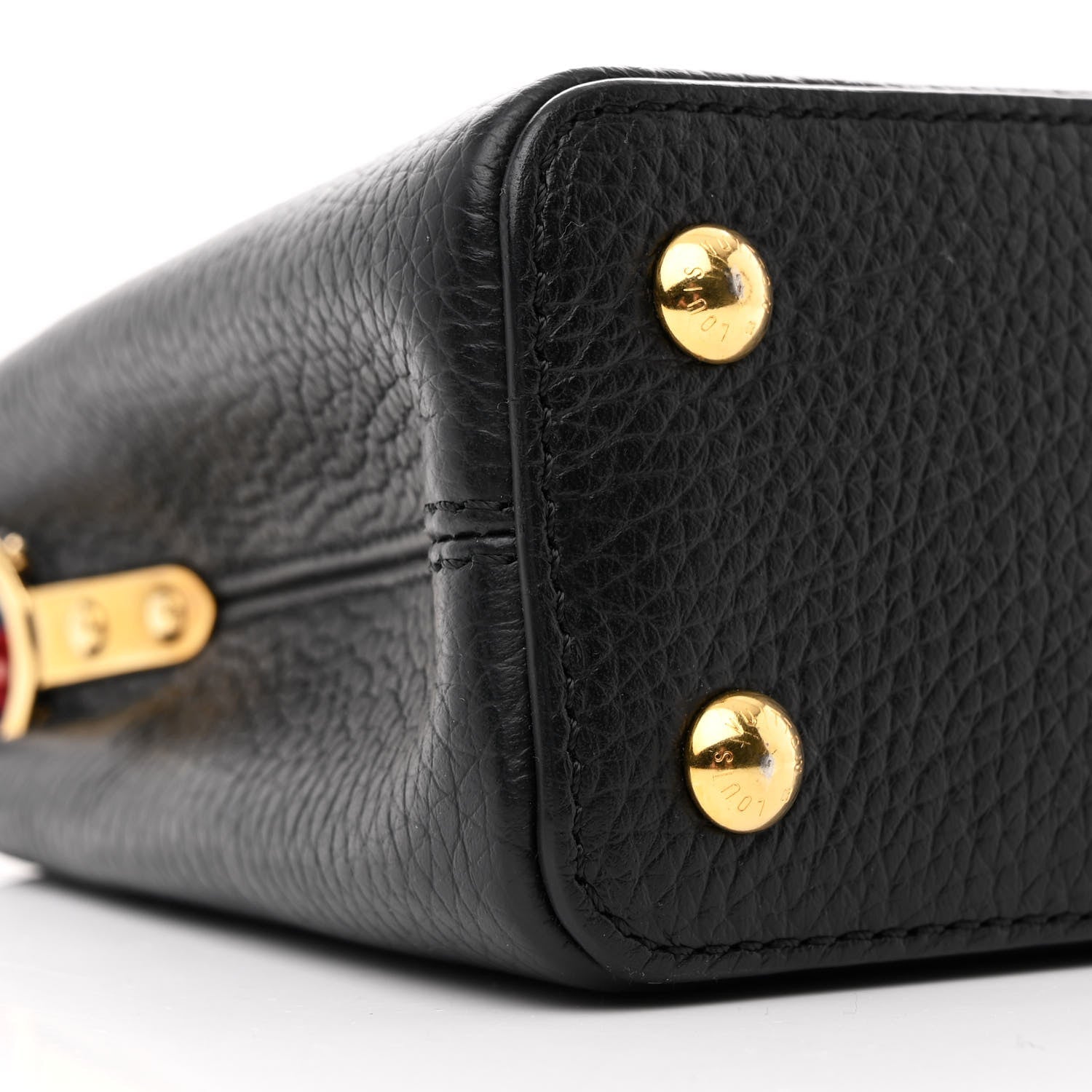 Louis Vuitton Taurillon Braided Capucines Mini Black