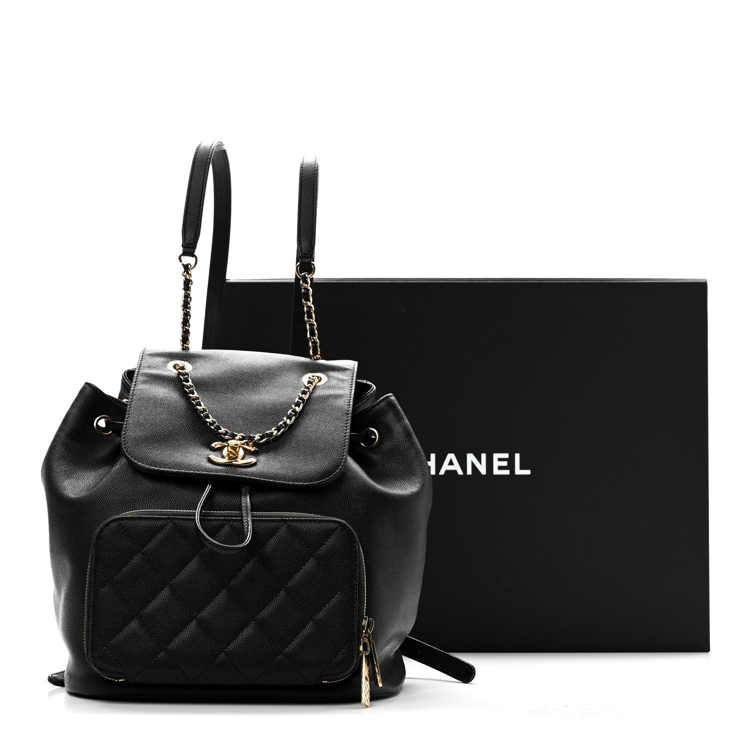 Chanel Caviar Quilted Business Affinity Backpack Black