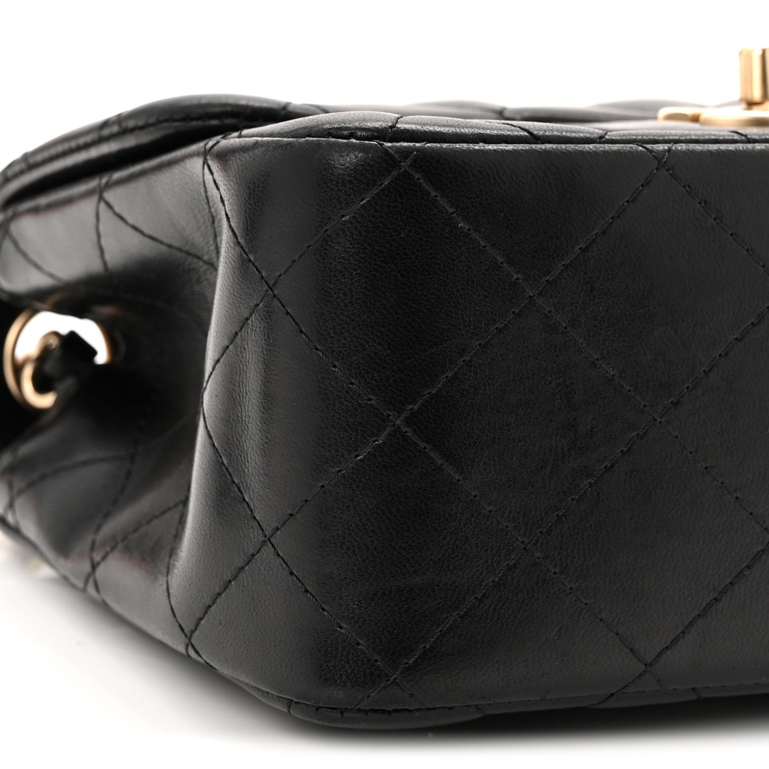 Chanel Lambskin Quilted Mini Square Flap Black