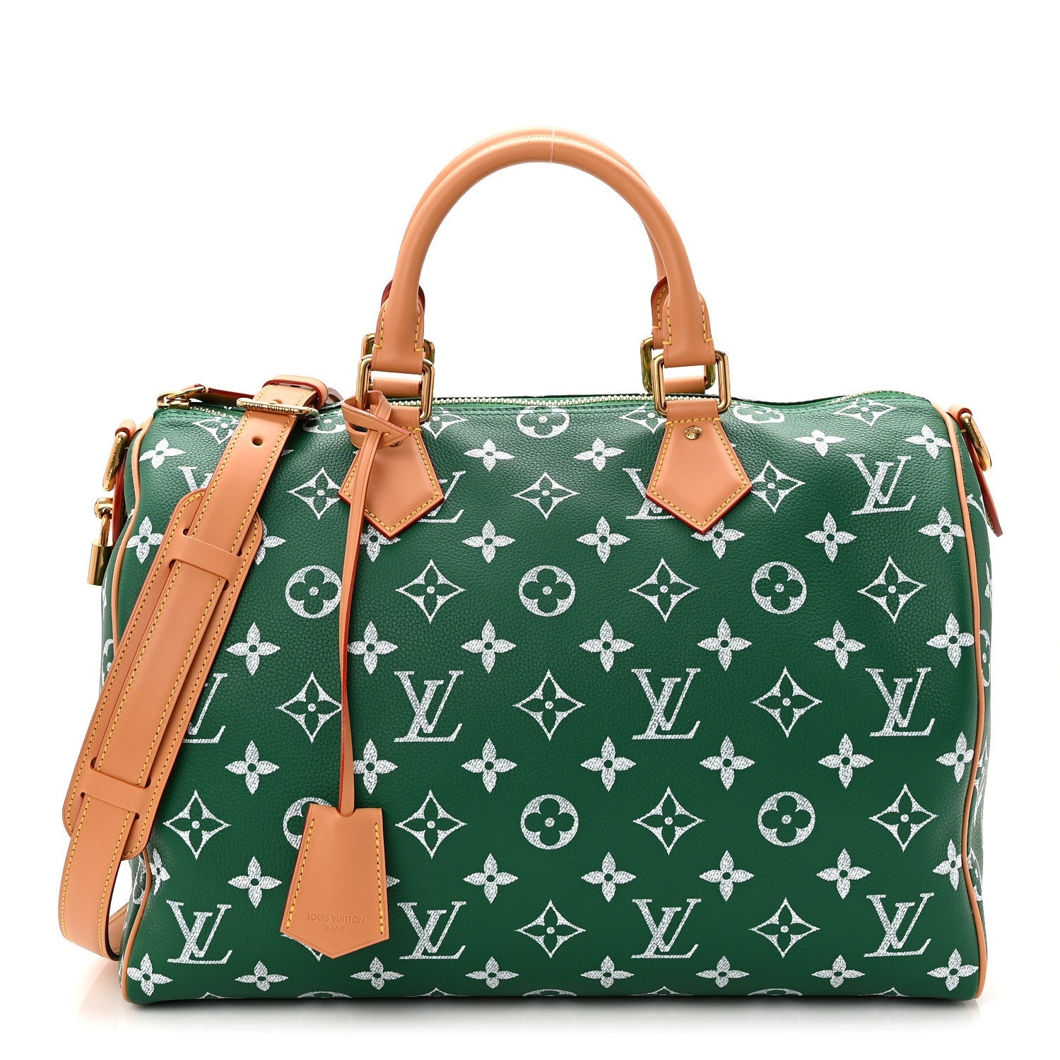 Louis Vuitton Calfskin Monogram Speedy P9 Bandouliere 40 Green