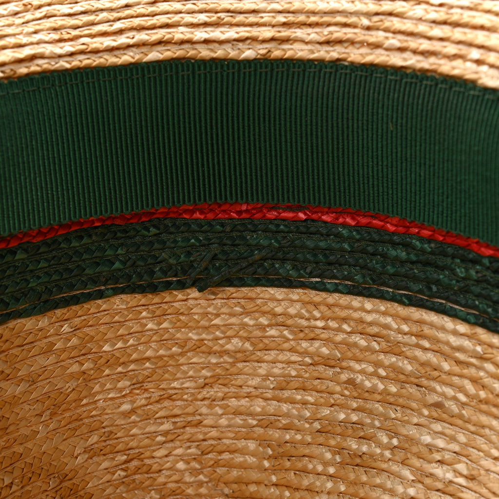 Gucci Abaca Straw Web Fedora Hat M