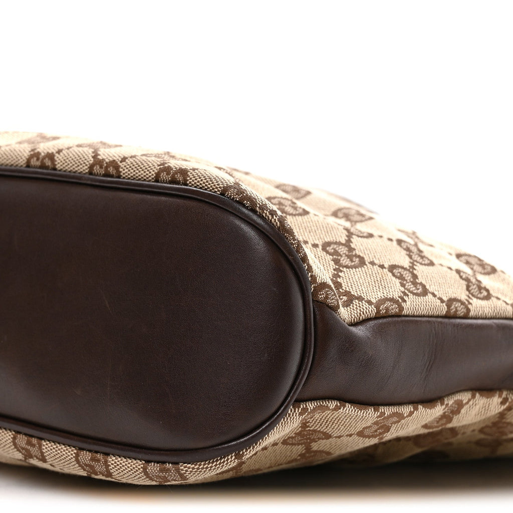 Gucci Monogram Braided Shoulder Bag Brown