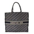 Christian Dior Oblique Large Book Tote Blue Multicolor