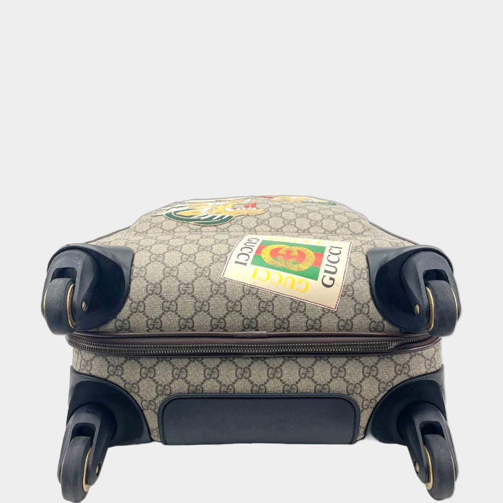GUCCI GG Supreme Carry-On Suitcase- Travel Patches