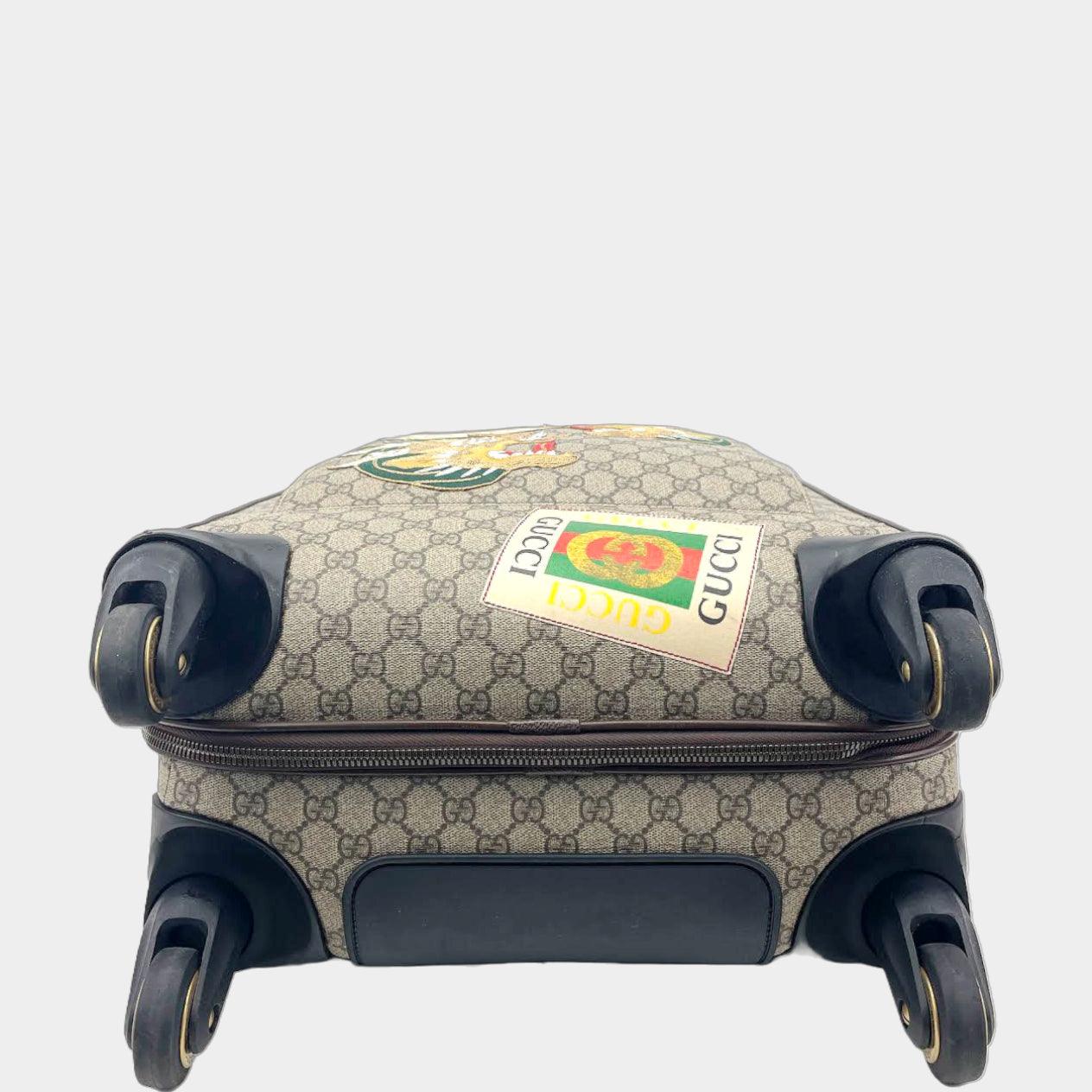 GUCCI GG Supreme Carry-On Suitcase- Travel Patches