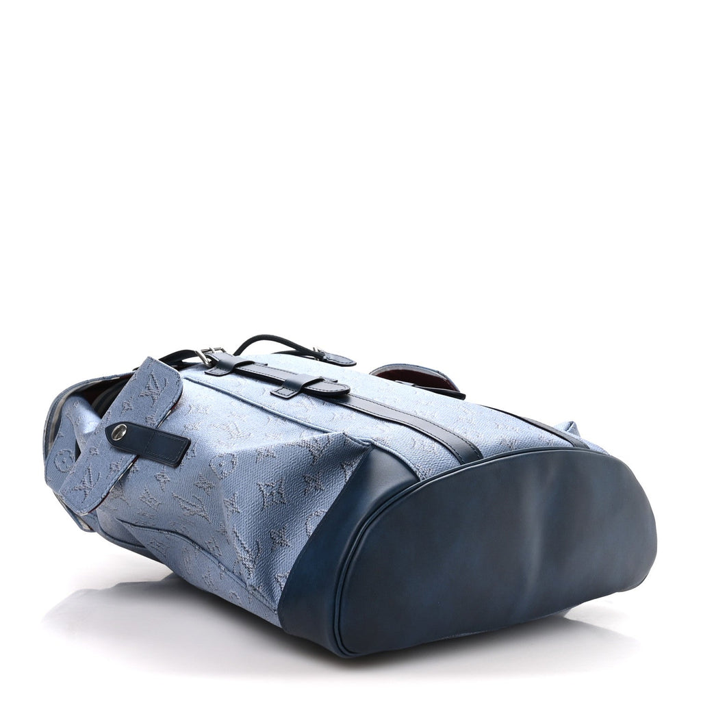 Louis Vuitton Monogram Heritage Christopher Backpack MM Blue