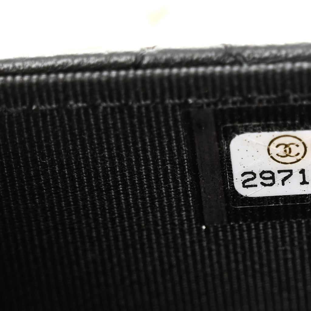 Chanel Lambskin Quilted Wallet On Chain WOC Black