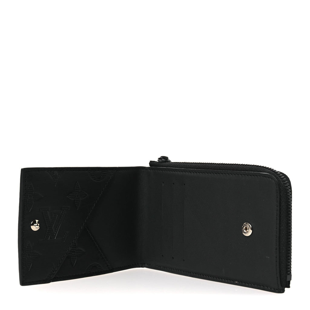 Louis Vuitton Calfskin Monogram Shadow Hybrid Wallet Black