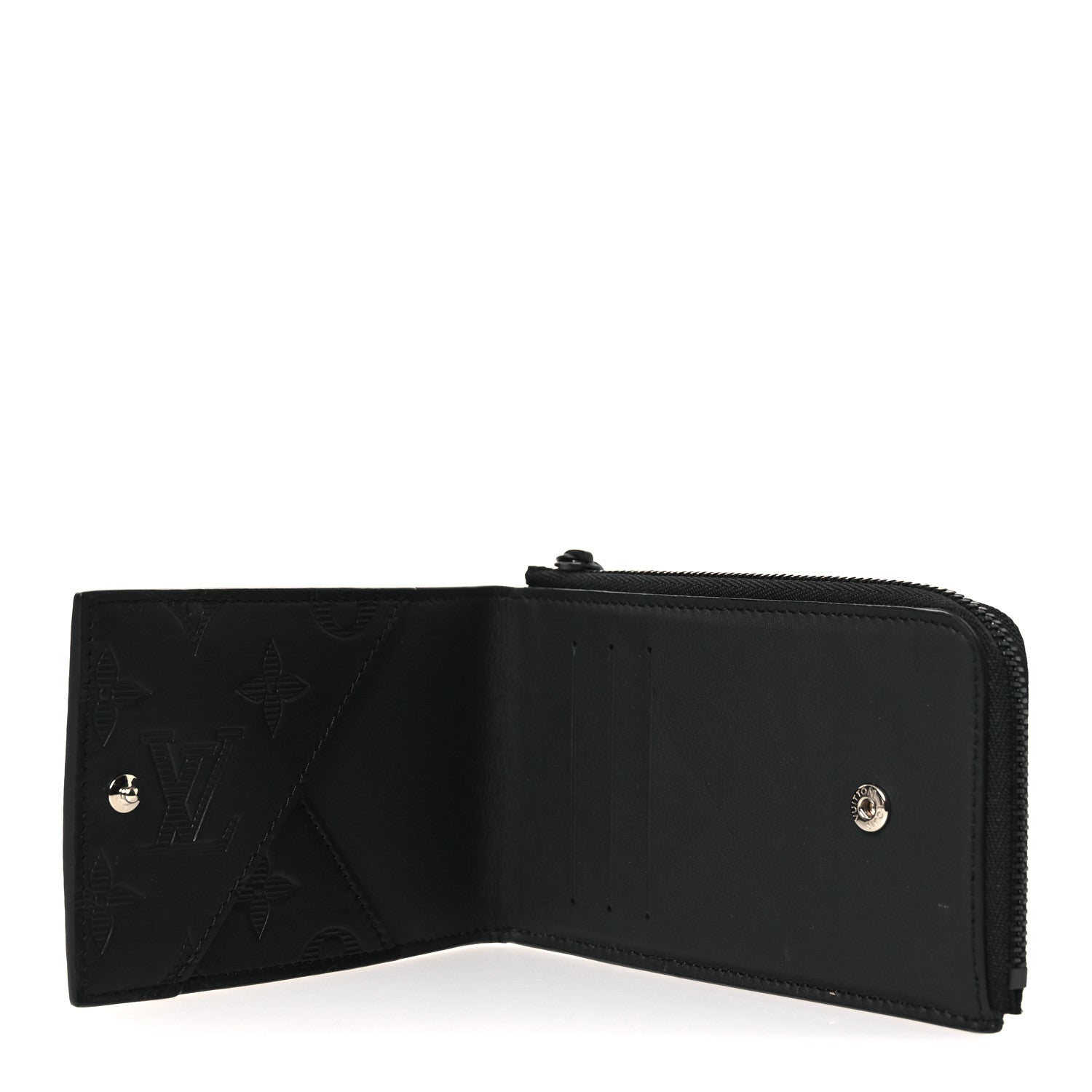 Louis Vuitton Calfskin Monogram Shadow Hybrid Wallet Black