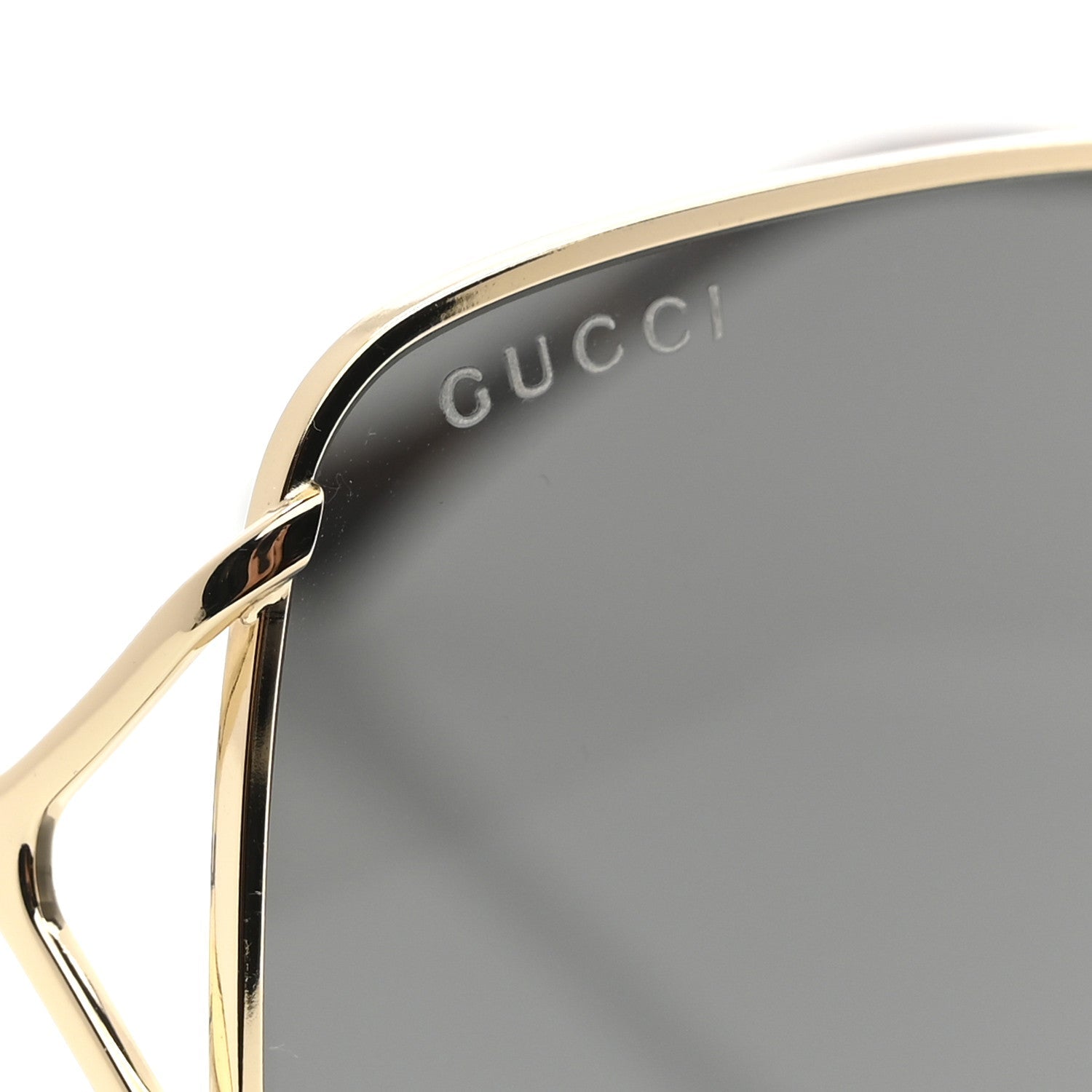 Gucci Metal Horsebit Square Frame Sunglasses GG1018SK Gold