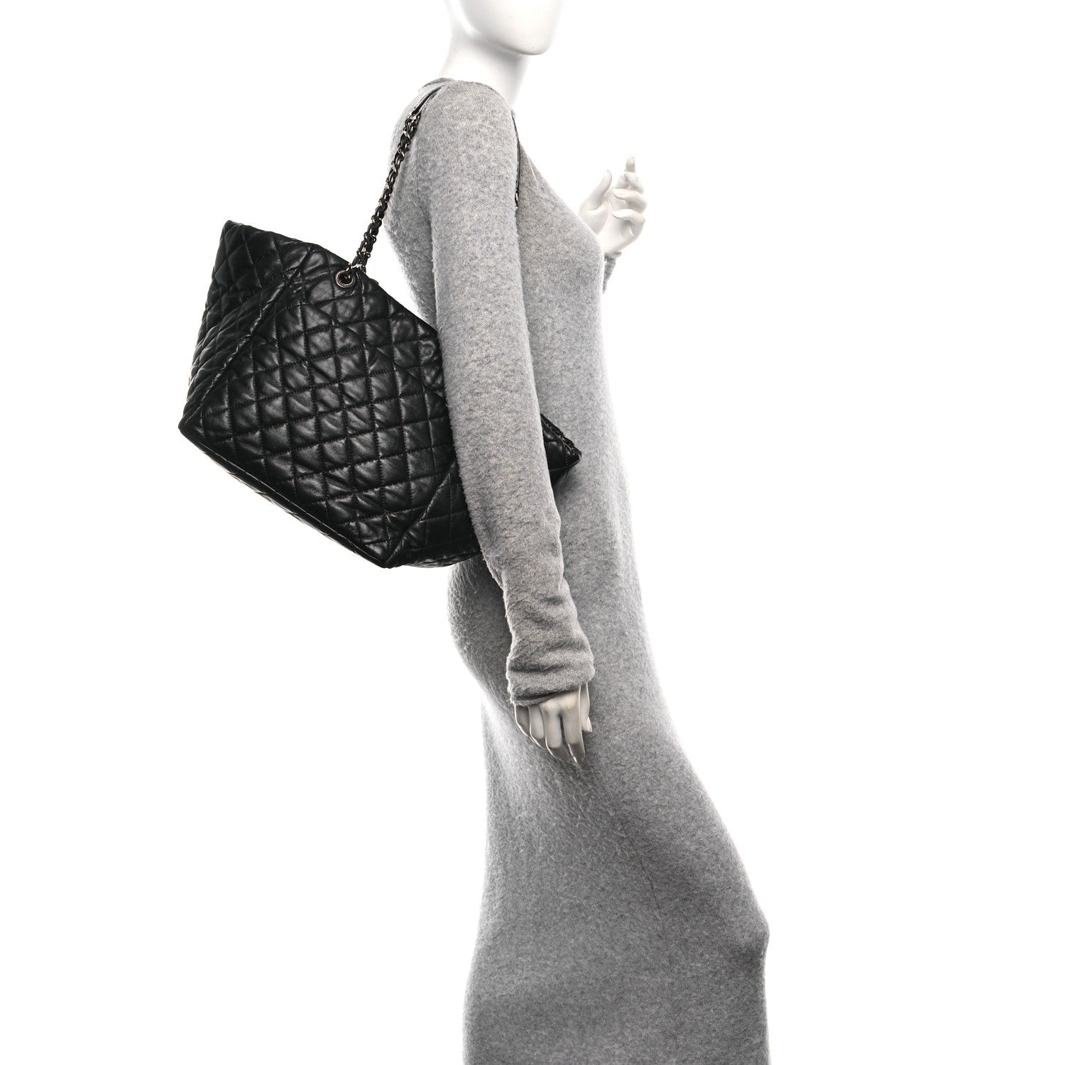 Chanel Lambskin Quilted Week End on Mars Tote Black
