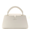 Louis Vuitton Taurillon Capucines East West MM Optic White