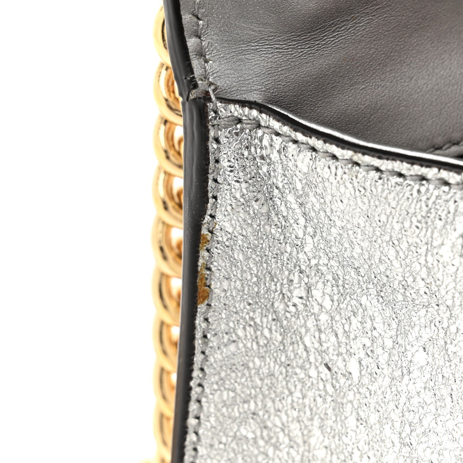 Gucci Galassia Small Padlock Shoulder Bag Argento