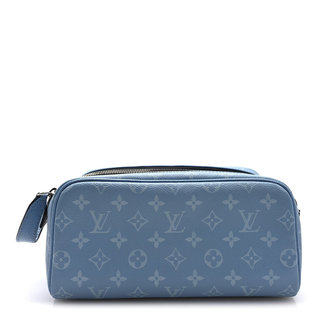 Louis Vuitton Taigarama Dopp Kit Toilet Pouch Sky Blue