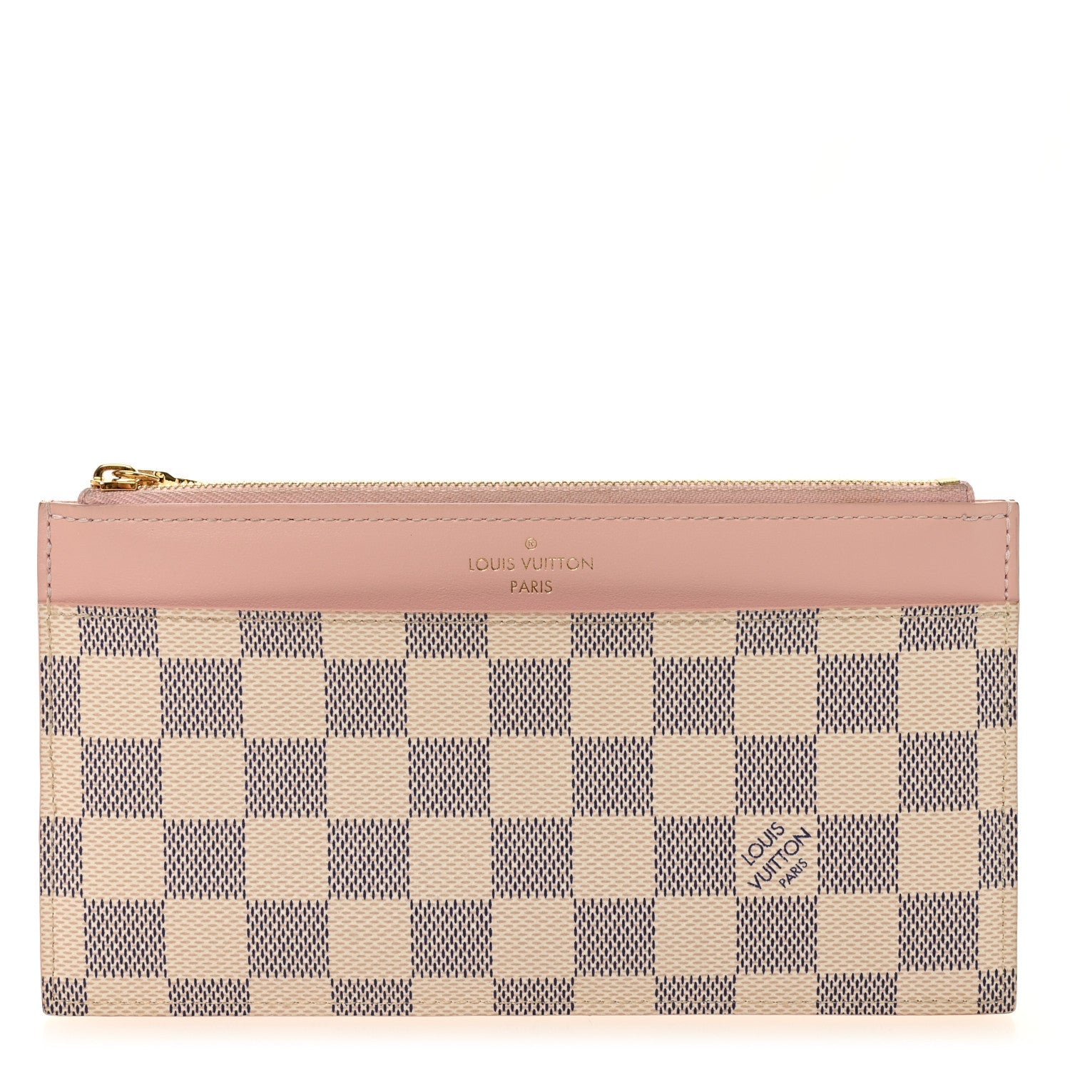 Louis Vuitton Damier Azur Slim Purse Rose Ballerine