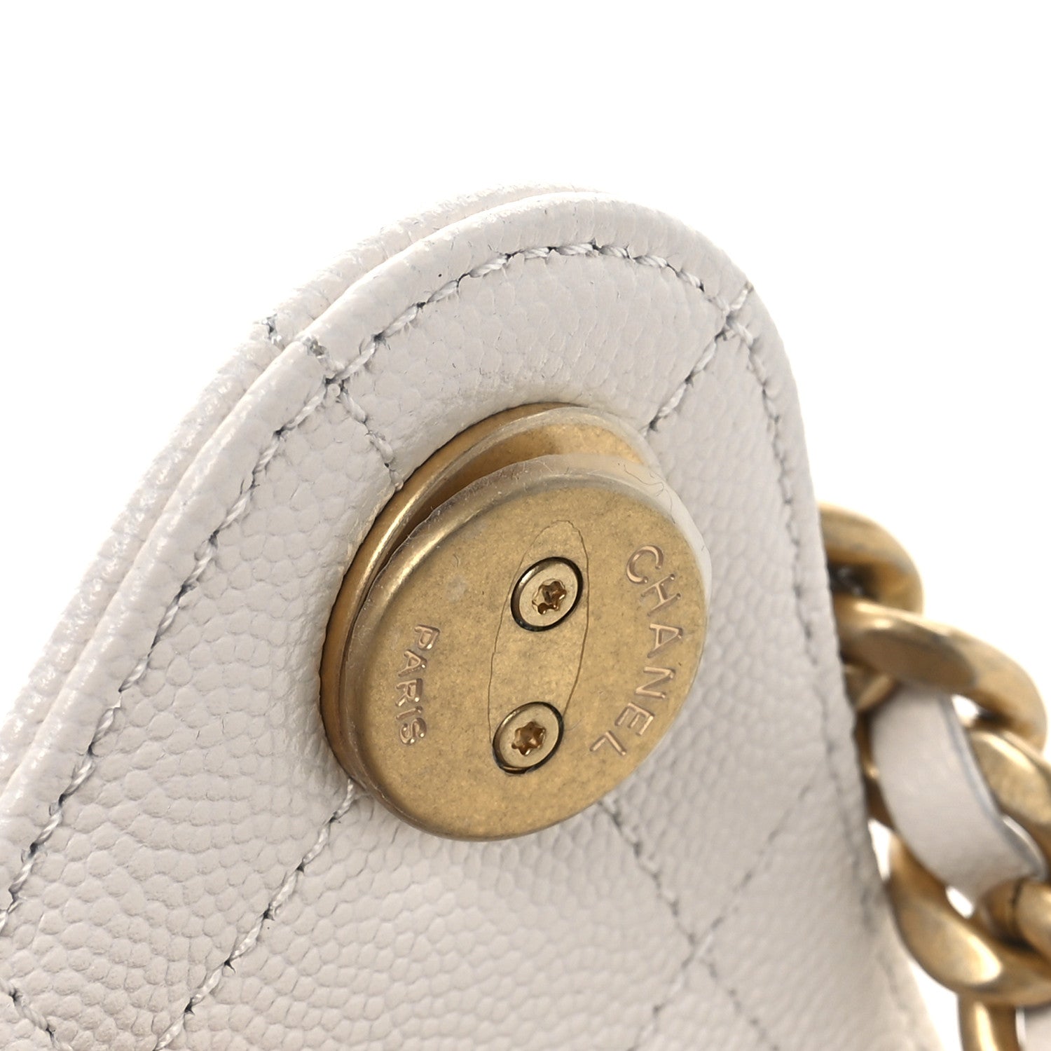 Chanel Caviar Quilted Small Chanel 25 Handbag White